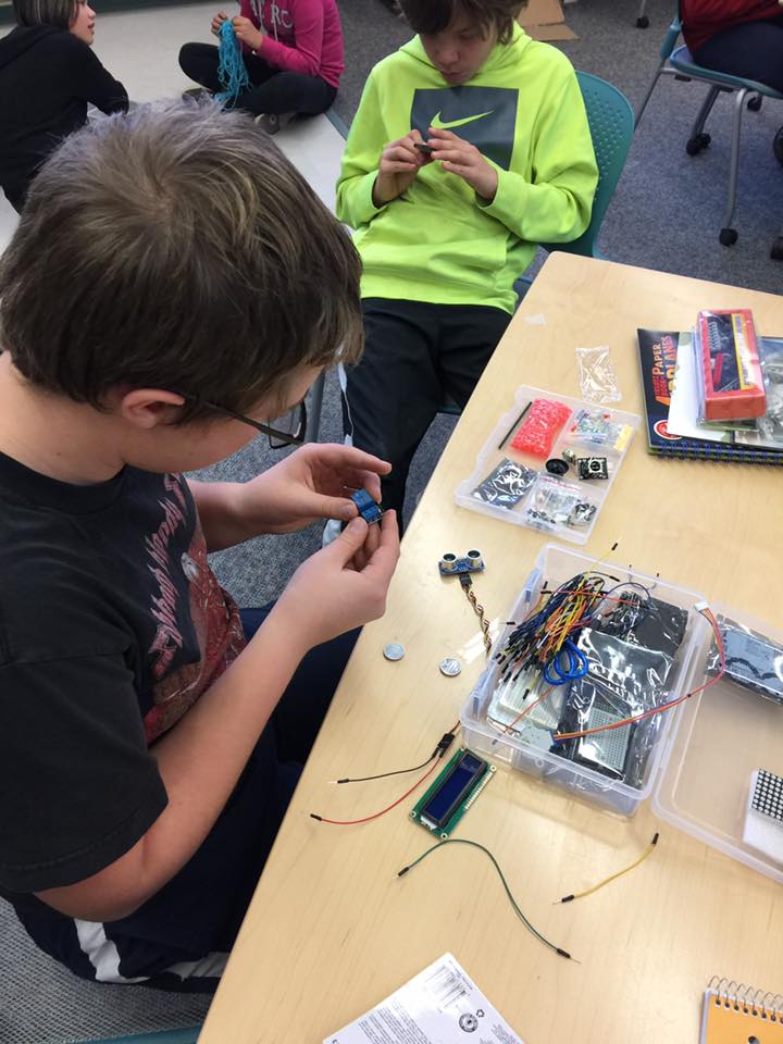 this is an image of students doing robotics